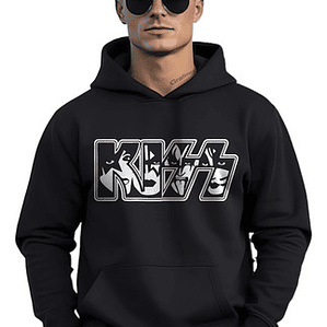 Polerón Kiss Faces Metal Rock Bandas Grafimax