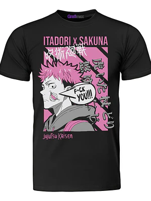 Polera Itadori F*Ck You Jujutsu Kaisen Anime Grafimax