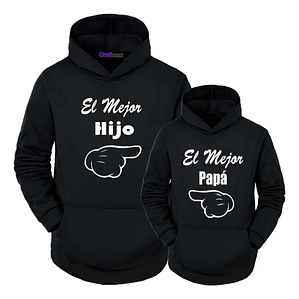 Pack Polerón Padre E Hijo El Mejor Papá El Mejor Hijo Grafimax