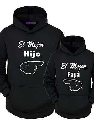 Pack Polerón Padre E Hijo El Mejor Papá El Mejor Hijo - Grafimax