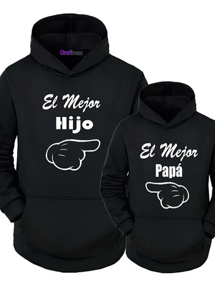 Pack Polerón Padre E Hijo El Mejor Papá El Mejor Hijo - Grafimax 1