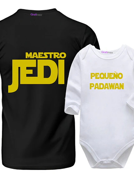 Pack Maestro Jedi Y Pequeño Padawan Starwars Grafimax 1