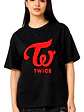 Polera Twice Oversize Logo Rojo Mujer Música - Grafimax - Miniatura 1