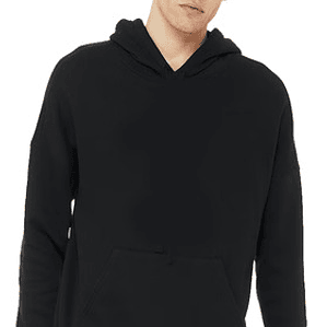 Polerón Capucha Negro Algodón Calidad Grafimax