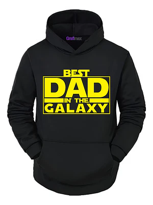 Poleron Best Dad Galaxy Starwars Dia Del Padre Papá - Grafimax
