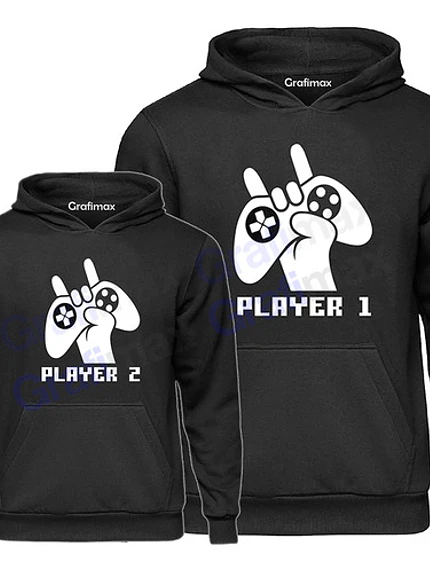 Pack Polerón Player 1 Player 2 Padre E Hijo Papa Hija Grafimax 1