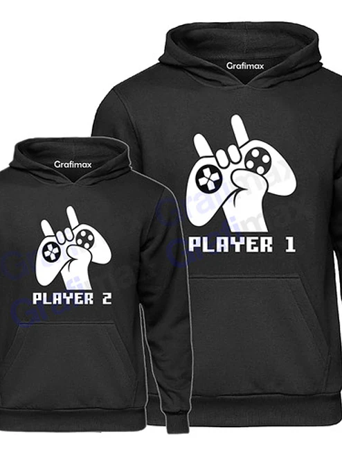 Pack Polerón Player 1 Player 2 Padre E Hijo Papa Hija Grafimax 1