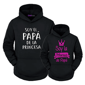Pack Polerón Padre E Hija Soy La Princesa De Papá Grafimax