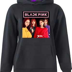 Polerón Black Pink Portada Koreano Kpop Capucha Música Grafimax