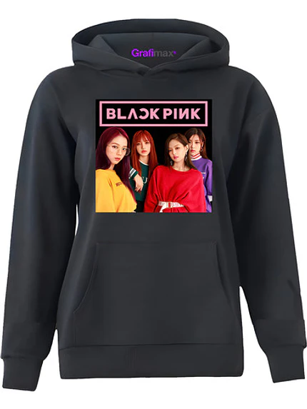 Polerón Black Pink Portada Koreano Kpop Capucha Música Grafimax 1