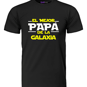 Polera Mejor Padre De La Galaxia Starwars Papá Grafimax