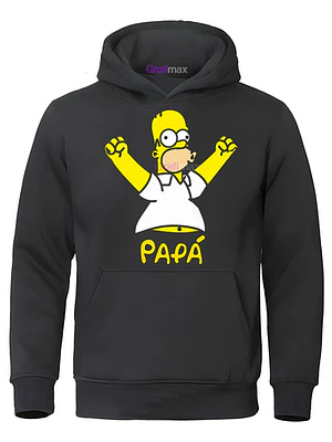 Polerón Homero Simpsons Hombre Dia Del Padre Papá Grafimax