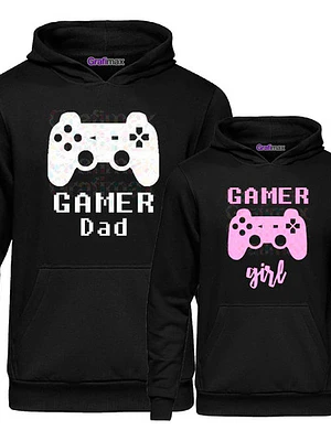 Pack Polerón Gamer Dad Gamer Hija Papá E Hija - Grafimax