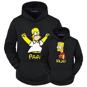 Pack Polerón Bart Y Homero Simpsons Padre E Hijo Grafimax