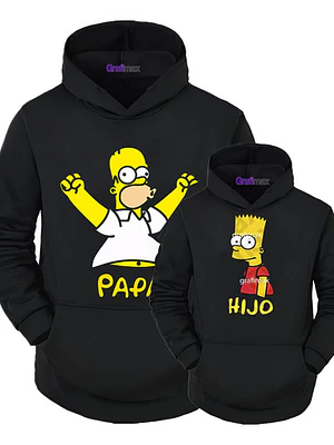 Pack Polerón Bart Y Homero Simpsons Padre E Hijo Grafimax