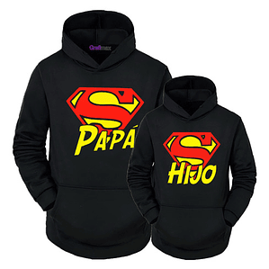 Pack Polerón Papa Super Super Hijo Dia Del Padre Grafimax