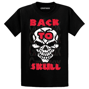 Polera Calavera Back To Skull Vinilo Hombre Grafimax