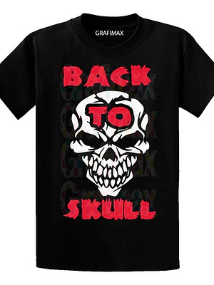 Polera Calavera Back To Skull Vinilo Hombre Grafimax