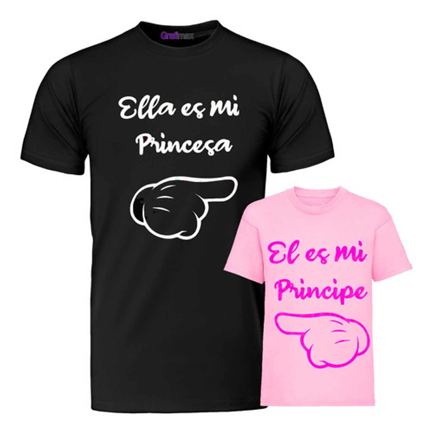 Polera Ella Es Mi Princesa Mi Principe Padre Familia Gfmx 1