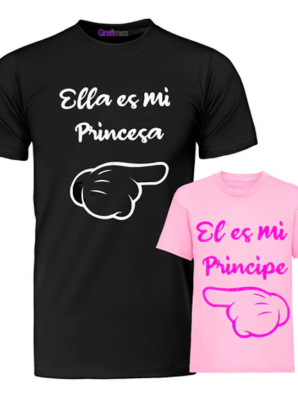 Polera Ella Es Mi Princesa Mi Principe Padre Familia Gfmx 1