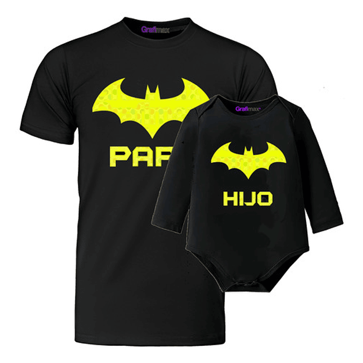 Poleras Papá Hijo Body Bebe Batman Padre Familia Grafimax 1