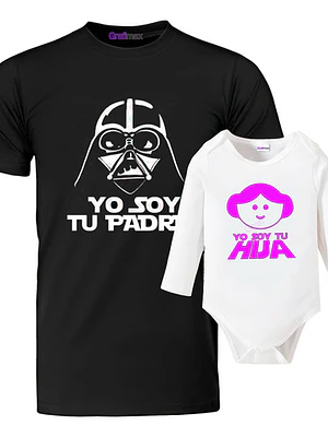 Pack Polera Papá E Hija Soy Tu Padre Y Leia Familia Grafimax