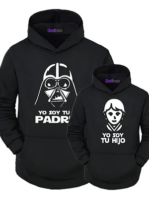 Pack Polerón Yo Soy Tu Padre Yo Soy Tu Hijo Papa E Hijo Starwars -grafimax