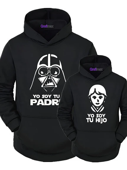 Pack Polerón Yo Soy Tu Padre Yo Soy Tu Hijo Papa E Hijo Starwars -grafimax 1