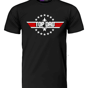 Polera Top Dad Regalo Padre Top Gun Grafimax