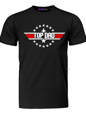 Polera Top Dad Regalo Padre Top Gun Grafimax