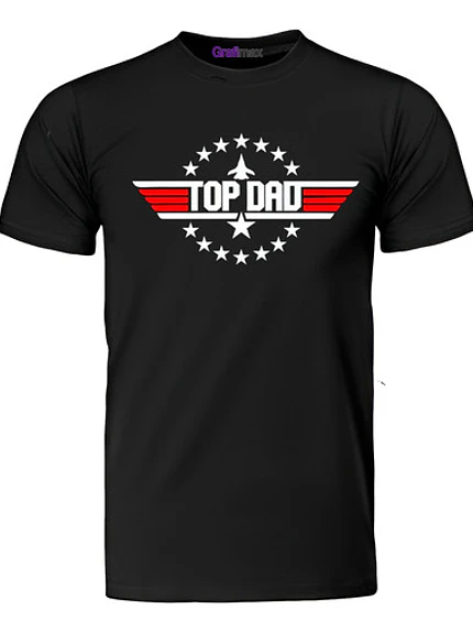 Polera Top Dad Regalo Padre Top Gun Grafimax 1