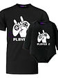 Poleras Papá Hijo Body Bebe Gamer Padre Player 1 2-Grafimax - Miniatura 1