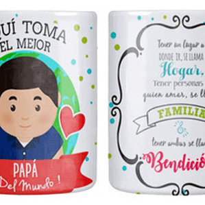 Tazón Día Del Padre El Mejor Papá Del Mundo Grafimax