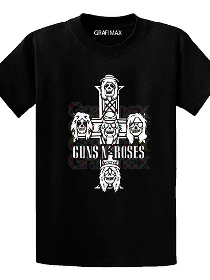 Polera Guns N' Roses Cross Bandas Rock Míºsica Grafimax 1