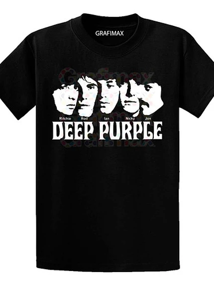 Polera Deep Purple Faces Bandas Rock Clásico Grafimax 1