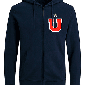 Polerón Universidad De Chile Con Cierre Azul Marino Grafimax