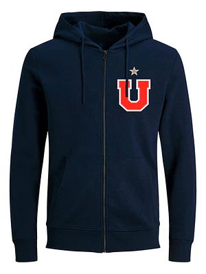 Polerón Universidad De Chile Con Cierre Azul Marino Grafimax