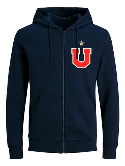 Polerón Universidad De Chile Con Cierre Azul Marino Grafimax 1