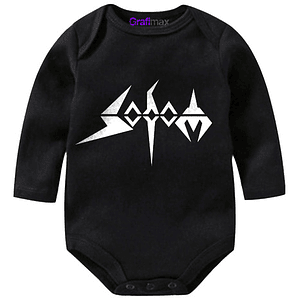 Body Bebé Pilucho Sodom Rock Metal Negro Grafimax