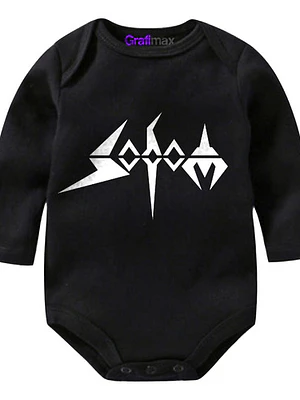 Body Bebé Pilucho Sodom Rock Metal Negro Grafimax