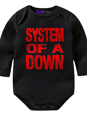 Body Bebé Pilucho System Of A Down Rock Metal Negro Música Grafimax