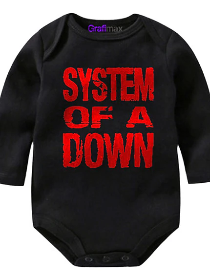 Body Bebé Pilucho System Of A Down Rock Metal Negro Música Grafimax 1