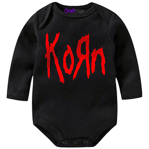 Body Bebé Pilucho Korn Rock Nu Metal Negro Grafimax