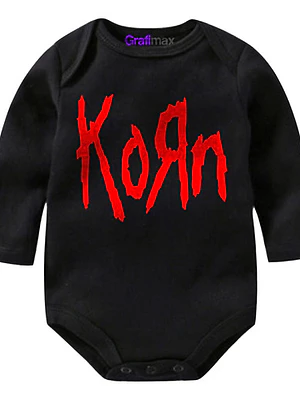 Body Bebé Pilucho Korn Rock Nu Metal Negro Grafimax