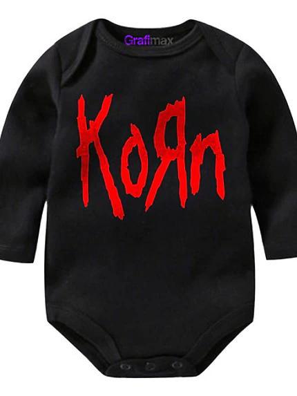 Body Bebé Pilucho Korn Rock Nu Metal Negro Grafimax 1