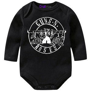 Body Bebé Pilucho Guns N Roses Rock Metal Negro Grafimax