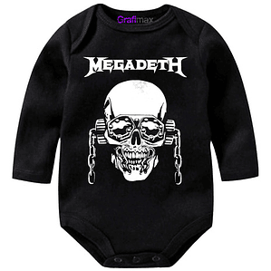 Body Bebé Pilucho Megadeth Rock Metal Negro Música - Grafimax