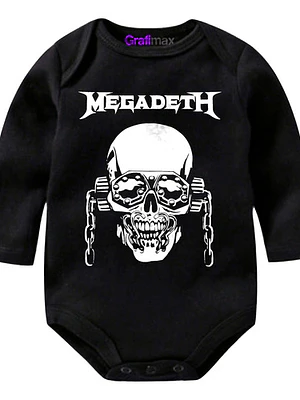 Body Bebé Pilucho Megadeth Rock Metal Negro Música - Grafimax