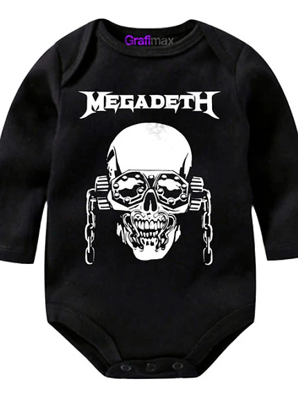 Body Bebé Pilucho Megadeth Rock Metal Negro Música - Grafimax 1