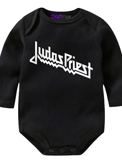 Body Bebé Pilucho Judas Priest Rock Metal Negro Grafimax 1
